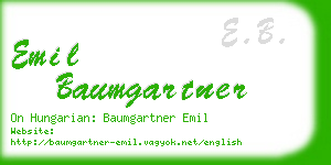 emil baumgartner business card